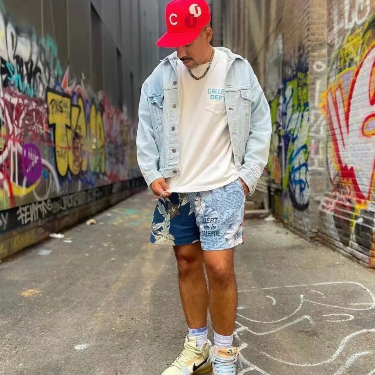 Gallery Dept. 22fw Vintage Andy Denim Jacket New embroidered logo washed distressed denim jacket blue S-XL